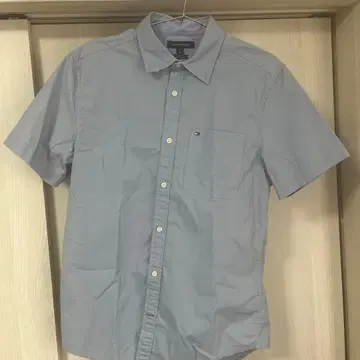 TOMMY HILFIGER 반팔 셔츠 L 라이트 블루