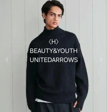 [ 새상품급 ] H BEAUTY&YOUTH 에어 모헤어 터틀넥 니트 블랙