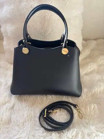 미사용급 마르코 비안치니 핸드백 숄더 2WAY 가죽 블랙