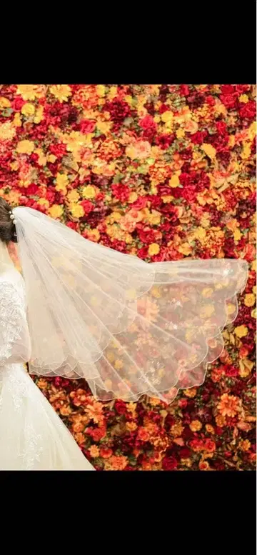 tveir 클라우디아 웨딩 베일 비즈 자수 포함