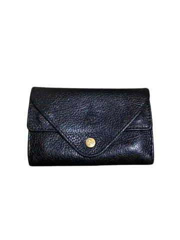 새상품급 IL BISONTE 블랙 가죽 장지갑 더스트백 포함