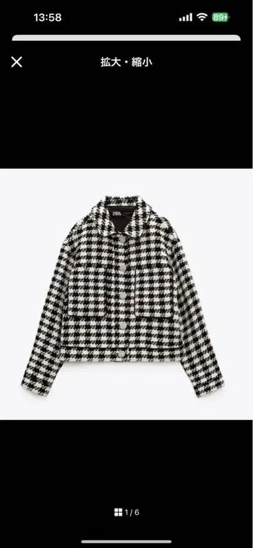 ZARA 테일러드 자켓 하운드 투스