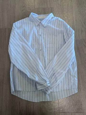 PUBLIC TOKYO 스트라이프 긴팔 셔츠 짧은 기장 02