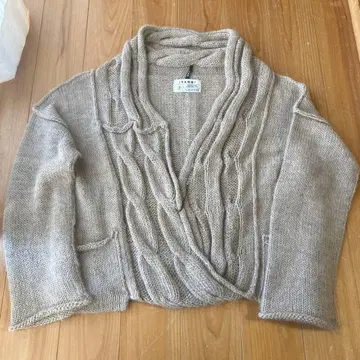 iTANG! 베이지 케이블 짜임 가디건