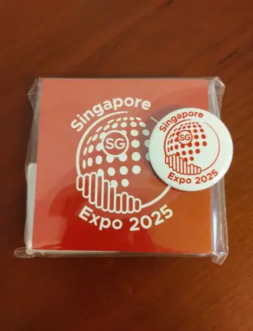 오사카 간사이 만박 싱가포르 파빌리온 블록 메모 배지