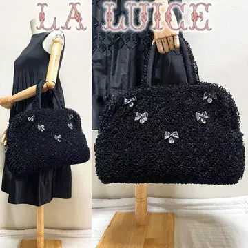 LA LUICE 라루이스 전체 레이스 리본 비쥬 빅 토트백 히메 스타일