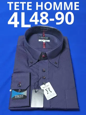 TETE HOMME 4L 48-90 남성용 와이셔츠 긴팔