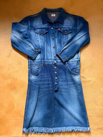 [ 시착만 한 상품 ] CEPO 데님 자켓 프린지 밑단