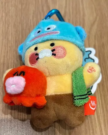 한국 한정판 카카오프렌즈 춘식이&한교동 봉제 인형 키링