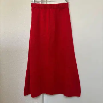 빈티지 아크릴 니트 스커트 빨간색 크리스마스 컬러