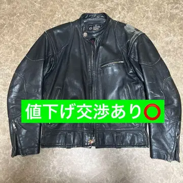 블랙 가죽 라이더 자켓 짧은 기장 komine