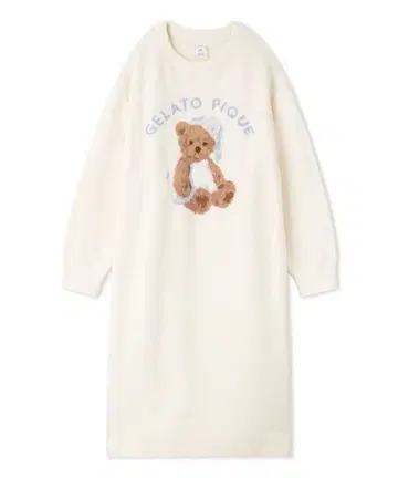 GOOD NIGHT BEAR 자카드 원피스 (OWHT)