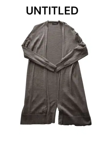 UNTITLED 얇은 소재 롱 니트 가디건 모 85% 실크 15%