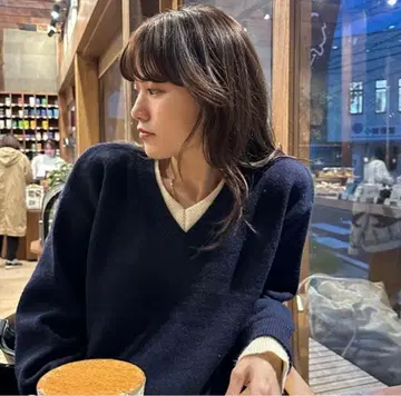 daisy V넥 레이어드 니트 nugu