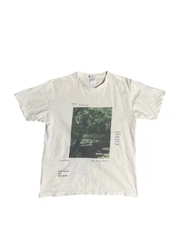 야마모토 나이루 stay home 프린트 T셔츠