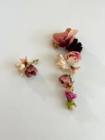 플라워 이어커프 조화 액세서리 웨딩 귀찌 플라워 액세서리