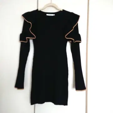 MOUSSY 블랙 니트 미니 원피스 사이즈 1