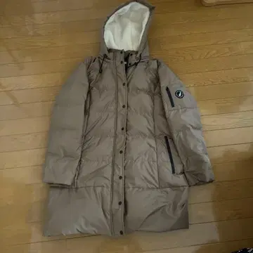 새상품급 후드 부착 브라운 롱 다운 자켓