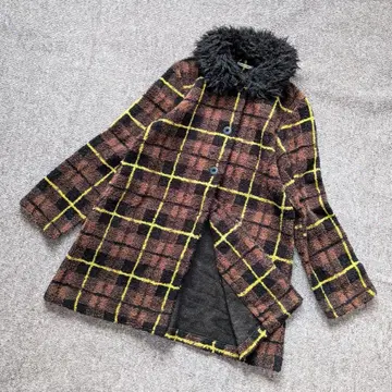 Y2K 페어리 그런지 모리걸 헤이세이 보아 카라 A라인 자켓 체크