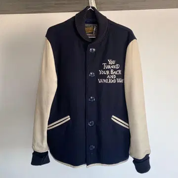 HYSTERIC GRAMOUR 자수 바시티 자켓 네이비/아이보리