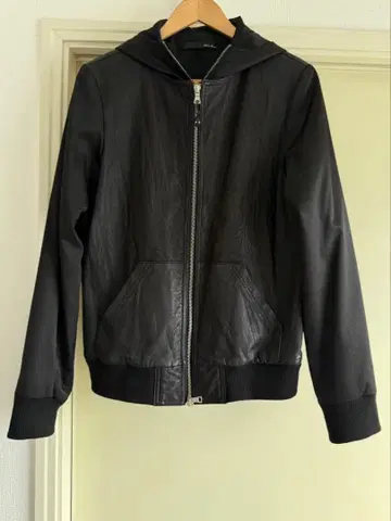 Harlem Rounge 남성용 자켓 블랙 L 후드 부착 더블 지퍼