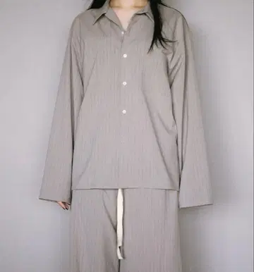 HONE 핀스트라이프 파자마 셔츠 재킷/팬츠