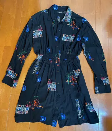 Desigual 긴팔 셔츠 원피스 L 사이즈