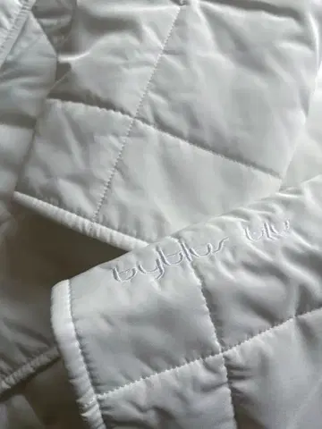 byblos 퀼팅 롱 코트 화이트