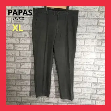 파파스 가을/겨울 팬츠 치노 팬츠 그레이 남성용 XL