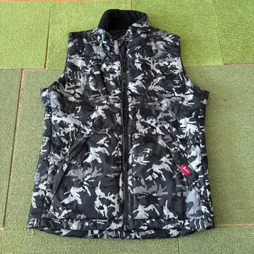 새상품급 Jawin 카모 패턴 다운 베스트 사이즈 L