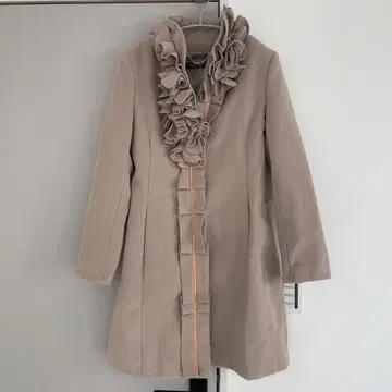 Rinascimento 프릴 롱 코트 S 베이지