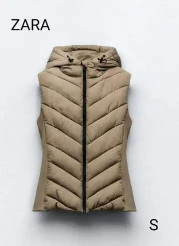 ZARA 후디드 핏 퀼팅 베스트