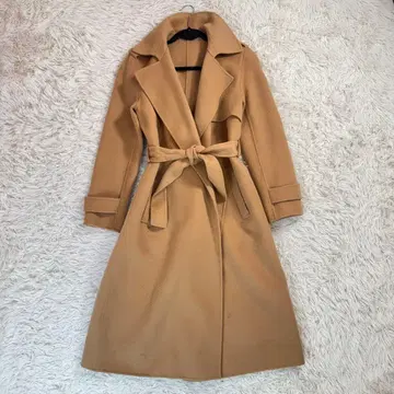 로페 ROOE 롱 코트 여배우 카멜 울 38 M