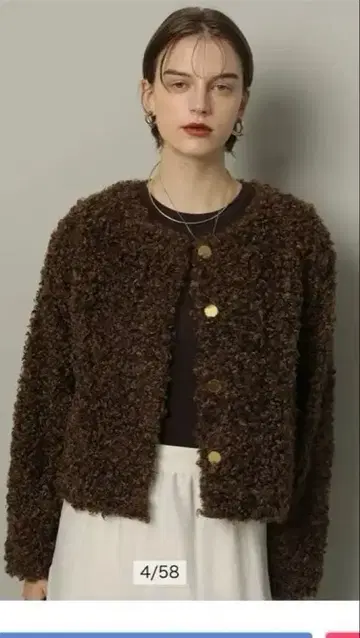 [ 미사용 새상품 ] CADUNE 카듀네 보아 재킷 38 사이즈