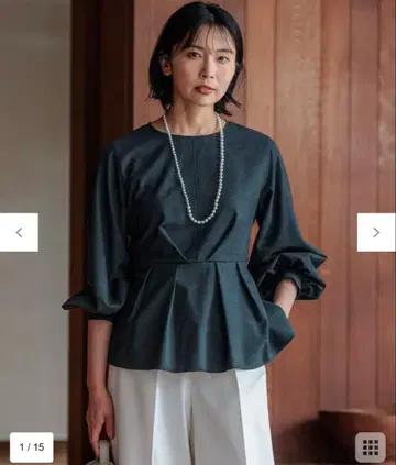 [ 2024FW ] TW 매트 크로스 페플럼 블라우스