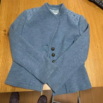 SCAPA 블루 노카라 자켓 38