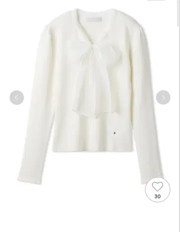 [ 워셔블 ] 실크 블렌드 보타이 니트 풀오버 IVR 미사용 새상품