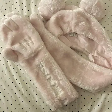 미니 팬캡 머플러 핑크