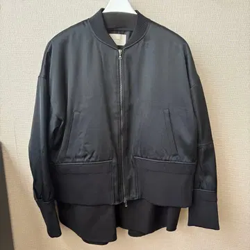 LE PHIL 블랙 봄버 자켓