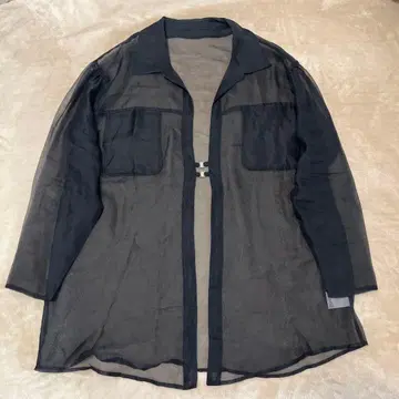 melt the lady 시스루 블랙 셔츠