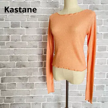 카스타네 Kastane 오렌지 시어 니트 티셔츠 F 봄/여름 B517