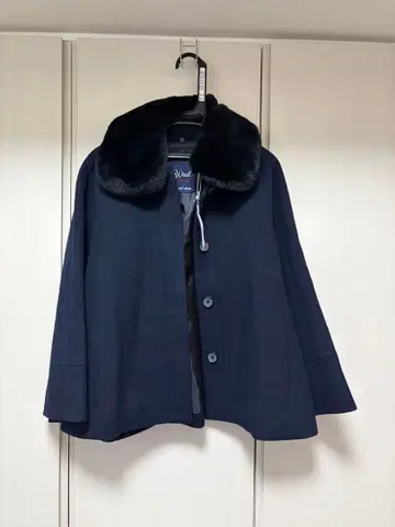 울 코트 네이비 퍼 포함