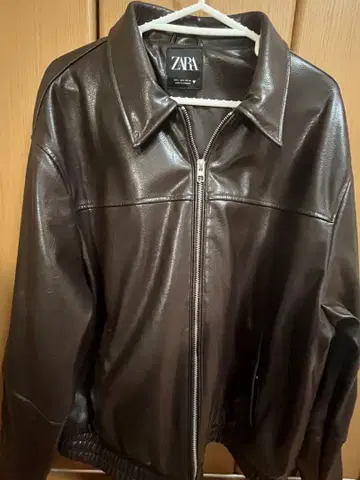 ZARA 다크 브라운 가죽 자켓