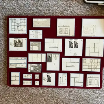 조합 평면도 모형 키트 건물 모형용 부품 세트