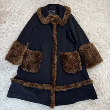 MILK 밀크 퍼 코트 롱 레오파드