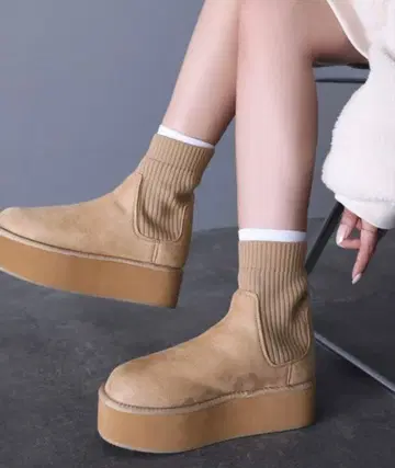 통굽 삭스 어그 부츠