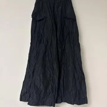 새상품급 EIKO KONDO 주름 가공 디자인 와이드 팬츠 F 블랙