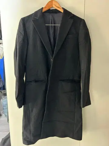 Milok 블랙 체스터 코트 S