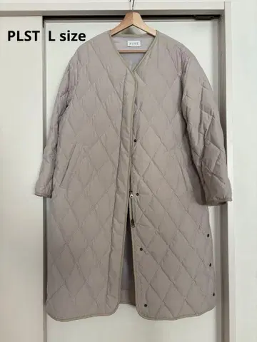 플라스테 퀼팅 다운 코트 롱 다운
