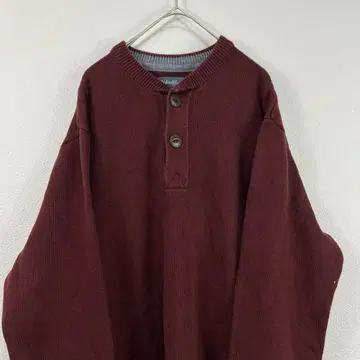 eddie bauer 에디 바우어 헨리넥 니트 버건디